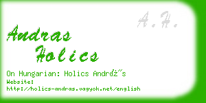 andras holics business card